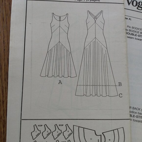 Vogue 8814 Sleeveless Dress Sewing Pattern 6-14 UNCUT - Picture 15 of 15